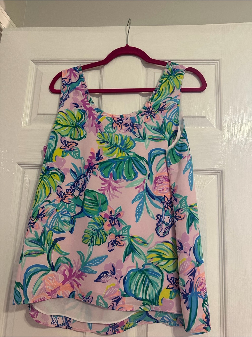 Lilly Pulitzer Pink Tropical Print Tank Top